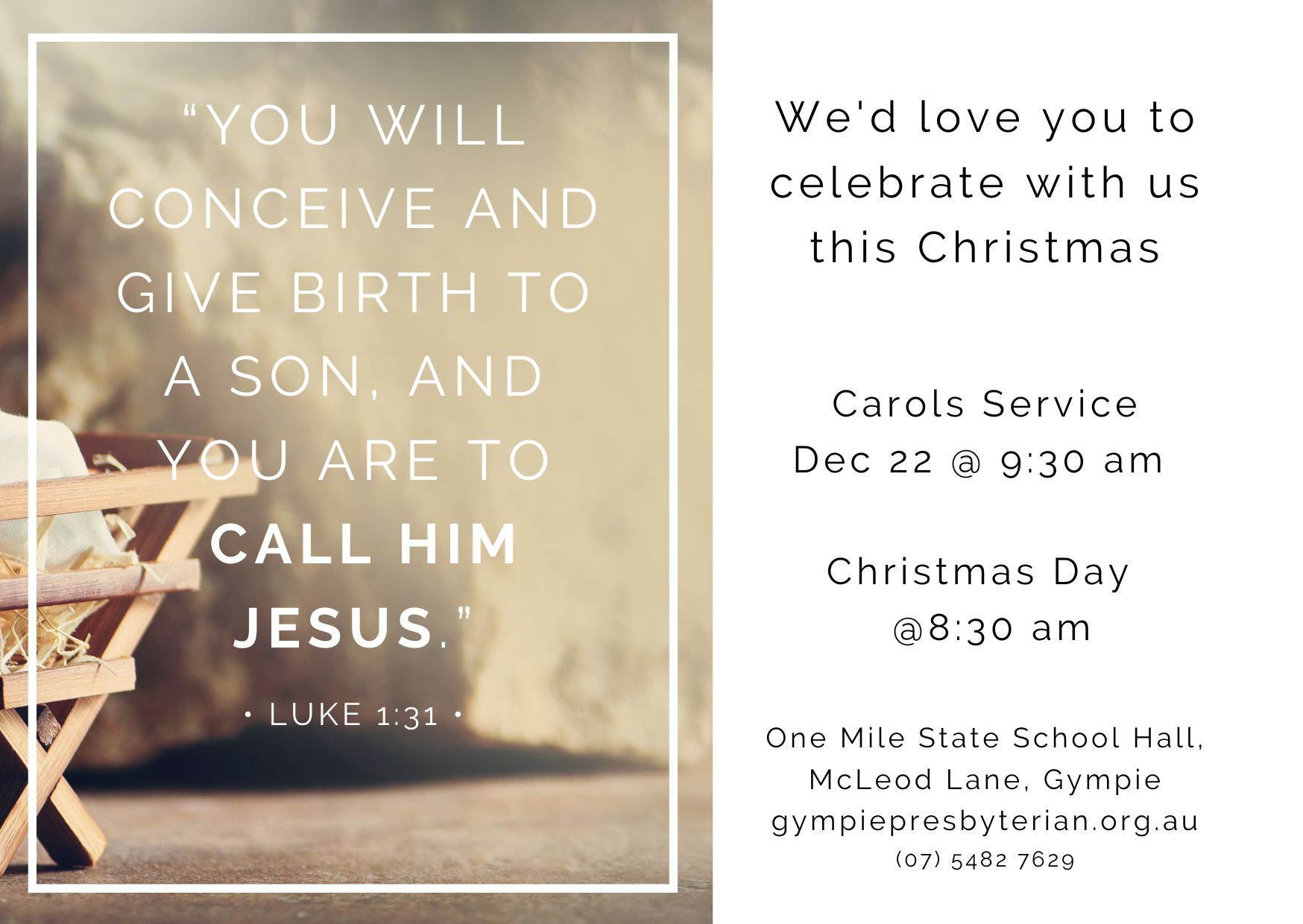 Christmas Service Details